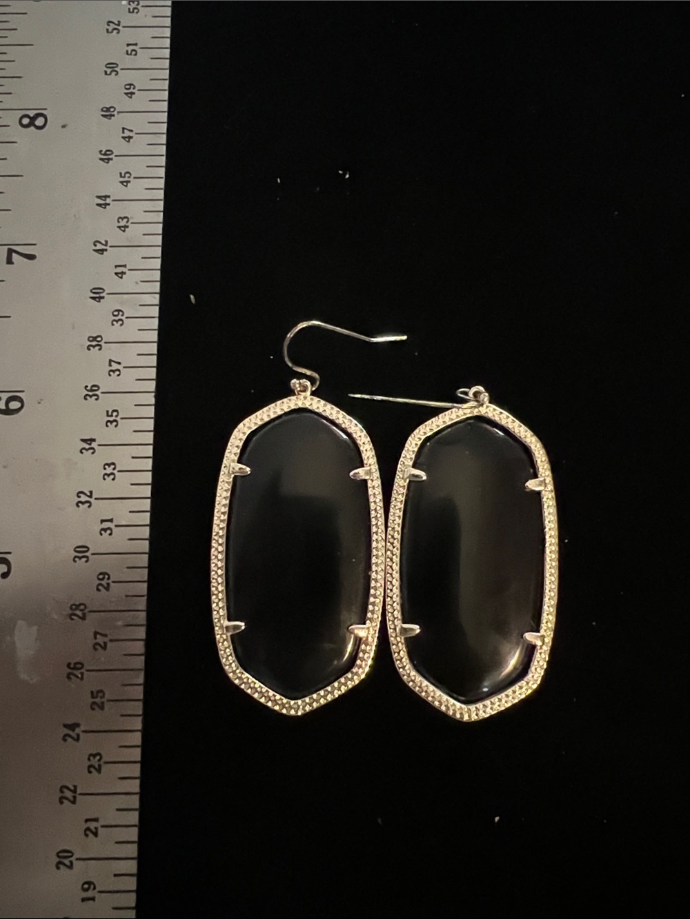 Kendra Scott Classic Statement Black and Gold Earrings